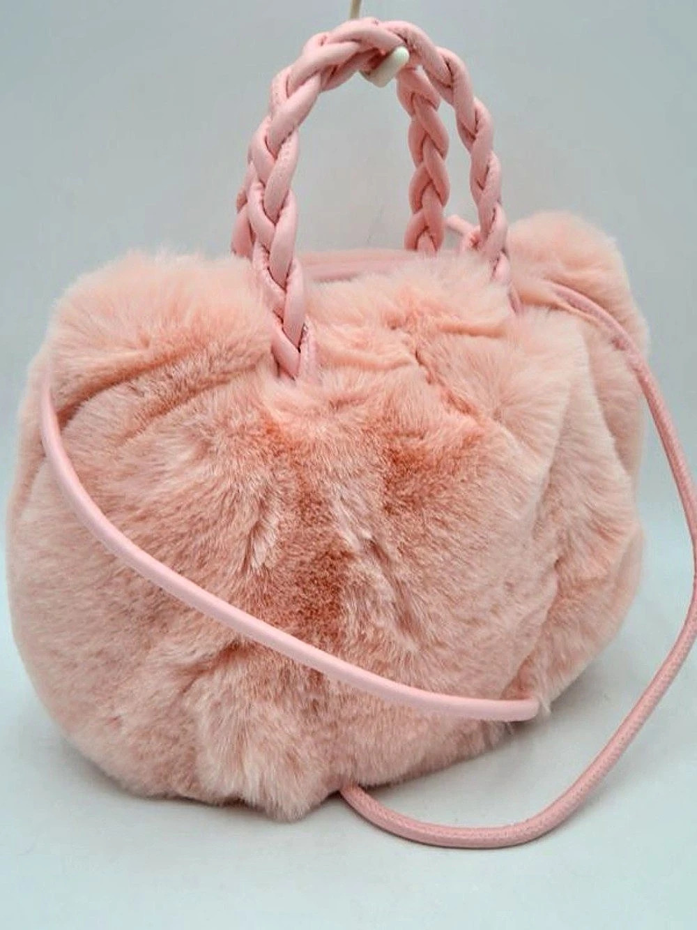 Faux Fur Crossbody Bag in Pink, LIMITED EDITION